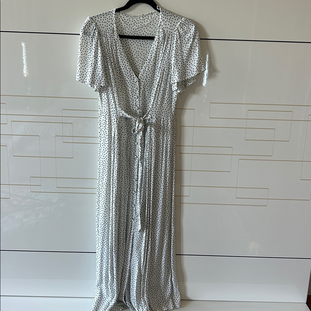 White Polka Dot Maxi Dress